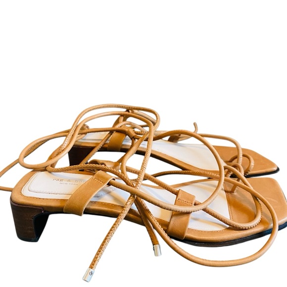 Rag & Bone Cindy Ankle Tie Sandal in Tan - Picture 10 of 14